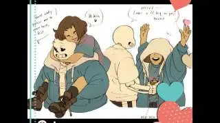 Sans x Frisk!!!! Love