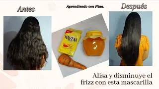 Mascarilla de zanahoria🍠 y maizena para Disminuir el Frizz y brindar hidratación profunda #belleza