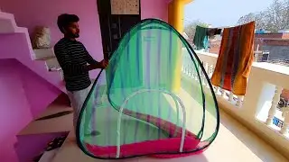 मच्छरदानी को 10 सेकण्ड में फोल्ड करना सीखें//How to fold mosquito net Step by step//Machhardani //