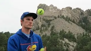 Juggling at Mount Rushmore.