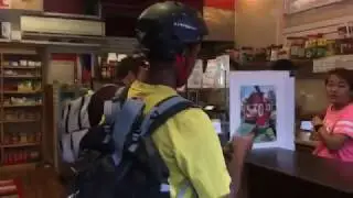 Alpha Diallo, Uber Eats bike delivery man