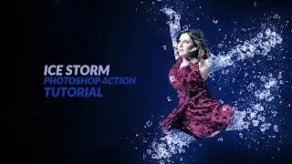 Ice Storm Photoshop Action tutorial