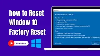 Factory reset window 10 | How to reset window 10 in 2022