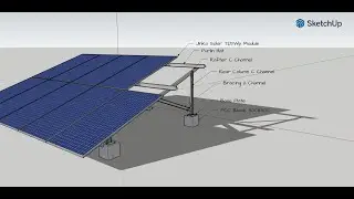 Learn How to Draw a 3D Solar Structure Design in SketchUp | Step-by-Step Renewable Energy Tutorial