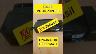 Epson L310 bermasalah | hidup mati dan macet | ini solusinya