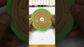 Crawly Gnome Cardboard Round Maze Game 😊 #shorts #gameplay