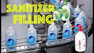 Hand sanitizer filling capping labeling machine disinfectant filler line خط تعبئة المطهر اليدوي