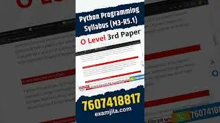 o level syllabus python programming 