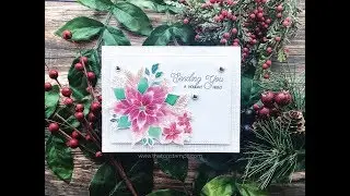 Sending a Holiday Hello Christmas Card with a Pop Up Poinsettia
