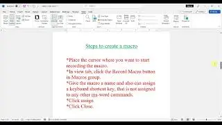 MACRO IN MS WORD | how to create MACRO | what is macro | how to run macro | hindi