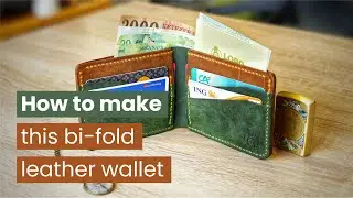 Make this beautiful wallet in leather - DIY leathercraft tutorial (+ PDF TEMPLATE)