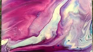 Fluid Abstract Dirty Pour on A 5 by 7 YES Canvas Board (4 color Dirty Pour Part 1)