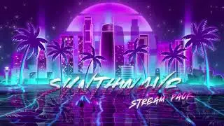 Synthwave Neon City Animated Twitch Overlay Pack | Retro Stream Package