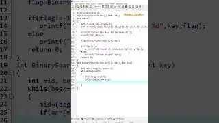 Program to perform Binary Search operation