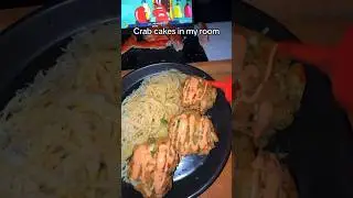 Crab cakes in my room #shorts