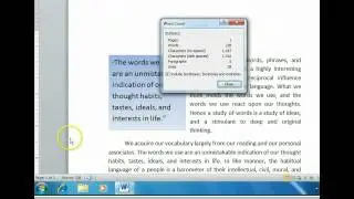 Word 2010 - Check Word, Paragraph, and Character Counts - Microsoft Office 2010 Training