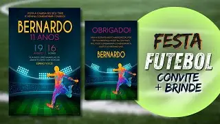 Convite Digital Futebol: Leve a Emoção do Estádio para Sua Festa! Com BRINDE EXCLUSIVO!!