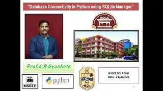 LECTURE 7 | PYTHON AND DATABASE CONNECTION | SQLITE MANAGER | Trading Teacher | Anand Gyanbote