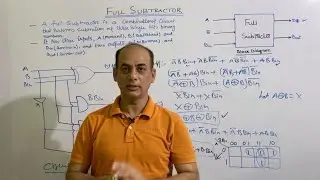 Full Subtractor | Combinational Circuit | Digital Electronics by Mirza Sir.