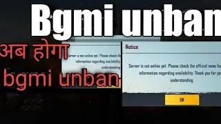 BGMi unban. Server is not online yet. Please check the official news for further information