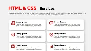 Our services page in HTML and CSS | Responsive Our services page using CSS | Our services |