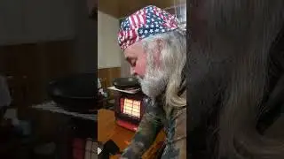 Cooking on a Mr. Buddy heater.