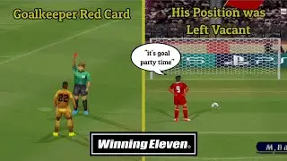Goalkeeper Get Red Card and His Position was Left Vacant | Winning Eleven PS1