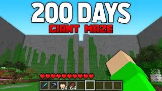 I Survived 200 Days In a Minecraft GIANT MAZE (Here's what happened)