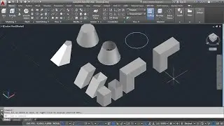 AutoCAD 3D, basic how to used command extrude, autocad #6