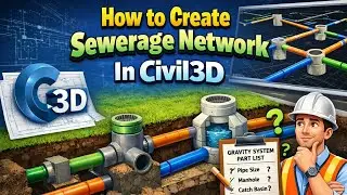 how to create pressure network in water pipes In Civil3D #autocadcivil3d