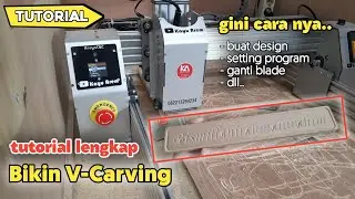 Tutorial Lengkap membuat V Carving | Menggunakan CNC LCHI Next Level