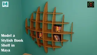 Autodesk Maya tutorial | How to Model a Stylish Wooden Book Shelf.