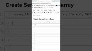 Pandas Library: How To Create Series from Ndarray 