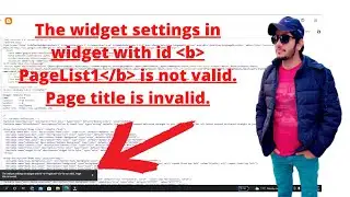 The widget settings in widget with id  PageList1  is not valid. Page title is invalid. Solution ?