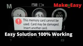 Locked Memory Card on Camera | 100% working Step by Step || 