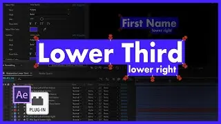 RESPONSIVE Lower Third with 📌Pins and Boxes Plugin for After Effects