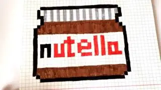 КАК РИСОВАТЬ ПО КЛЕТОЧКАМ НУТЕЛЛУ ♥ HOW TO DRAW NUTELLA  PIXELS