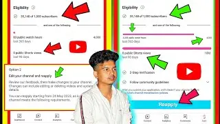 edit your channel and reapply | reused content reapply option not showing | reapply monetization fix