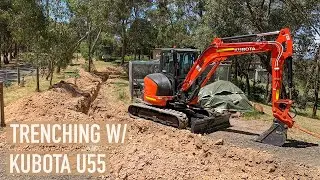 Trenching with Kubota U55 - RDH Excavations