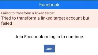 Failed to transform a linked target. Tried to transform a linked target account but failed.