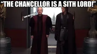 Anakin turns the chancellor over to the chancellor