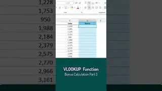 Excel VLOOKUP Function - Bonus Calculation Part 3 