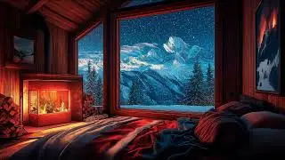 4K Winter in the Himalayas! Severe Blizzard and Fireplace for Coziness