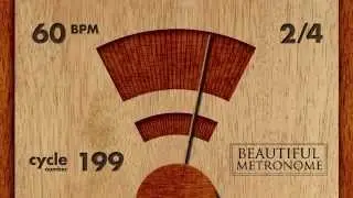 60 BPM 2/4 Wood Metronome HD