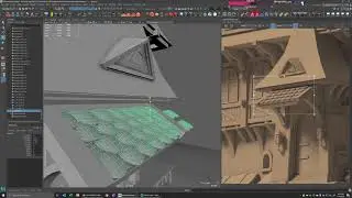 Alchemists home. 3D poly modeling. Maya. part 10