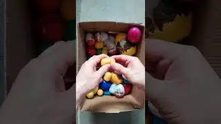 100 Kinder Surprise Eggs Unpacking