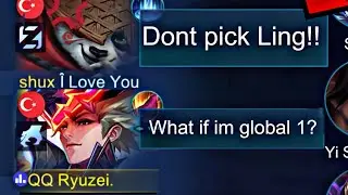 Don’t Pick Ling” They Said… What If I’m Global #1 Ling? MLBB