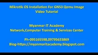 Mikrotik OS Installation For GNS3 Qemu Image