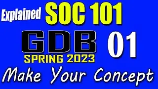 SOC101 GDB 1 Solution 2023 | SOC101 Spring 2023 GDB | AM VU Helper