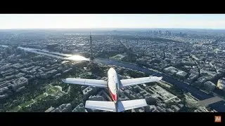 Eiffel Tower, Paris. Flight Simulator 2020.
